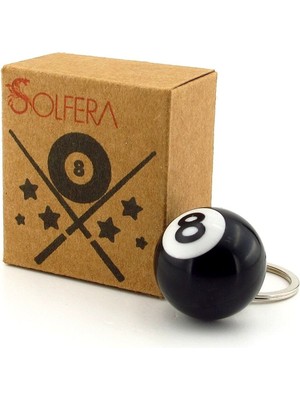 Bilardo Topu 8 Numara Oyun Spor Siyah Anahtarlık KC275