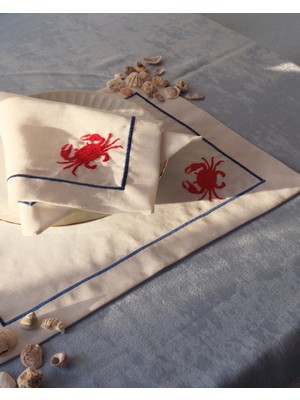 Peçeteli Amerikan Servisi, Nakışlı Peçete (4'lü Set)