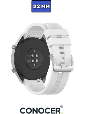 Huawei Watch Gt4 Gt5 46MM Uyumlu Yumuşak Silikon Desenli Kordon Kayış (22MM)