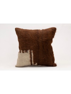 El Yapımı Kilimden Yapılmış Vintage Kırlent Kılıfı, Yün, 40X40 cm