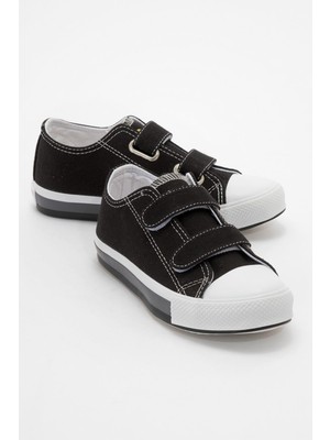 Çocuk Çift Cırtlı Spor Ayakkabı Siyah