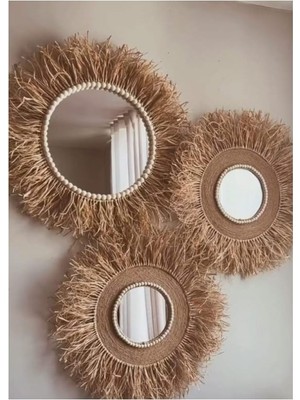 3lü Duvarsüsü Aynalı Rafya