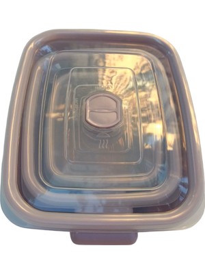 3'lü Mikrofresh Saklama Kabı Seti (0,5 L + 1 L + 2 L) - Mikrodalga, Bulaşık Makinesi Uyumlu