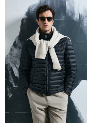 Lufian Andy Kaz Tüyü Erkek Mont Siyah