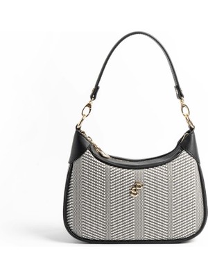 Silver & Polo Siyah Beyaz - Siyah SP1180 Kadın Omuz Çantası