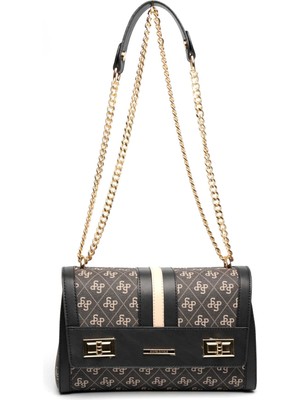 Silver & Polo Füme - Siyah SP1139 Kadın Çapraz Çanta