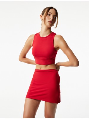 Halter Yaka Slim Fit Kolsuz Sporcu Sütyeni