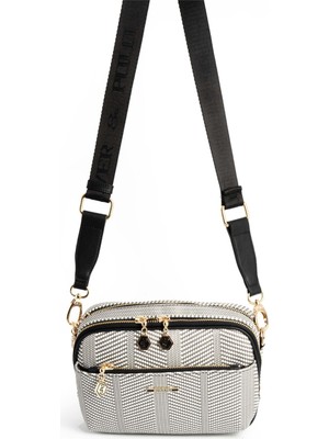 Silver & Polo Siyah Beyaz - Siyah SP1162 Kadın Çapraz Çanta
