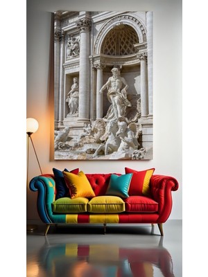 Özkacar Group Antik Roma Heykelleri Ev Duvar Salon Güzellik Salonu Ofis Dükkan Dekarasyon Kanvas Tablo