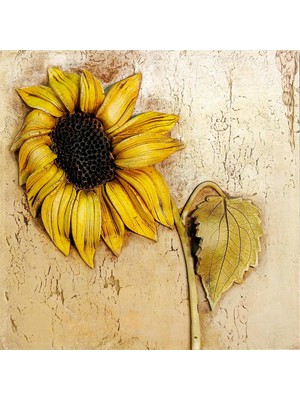 Aden Sarı Çiçek Dekoratif Kanvas Tablo