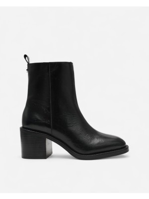Steve Madden Slender Black Leat Kadın Siyah Topuklu Bot Slender