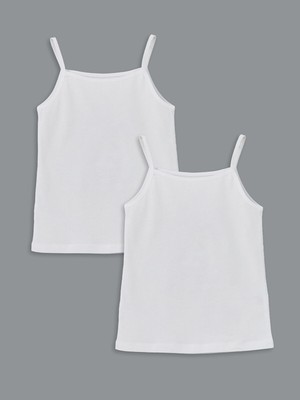 Lc Waikiki Yeni Sezon Kare Yaka Askılı Kız Bebek Atlet 2'li