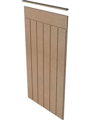 Petels Dekoratif Duvar Paneli ( 54 x 105 cm ) Boyanabilir Ahşap Ham Mdf Duvar Paneli