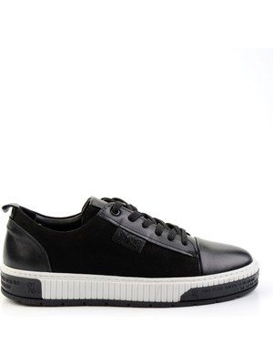 Siyah Siyah Leather Erkek Casual Ayakkabı E01610197541