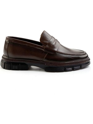 Kahve Leather Erkek Loafer Ayakkabı E01795025641