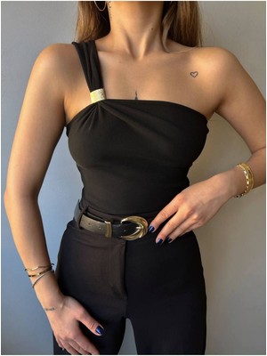 Tek Omuz Tokalı Bluz