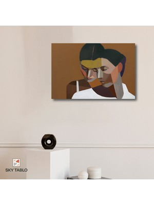 Birlikte Sessizlik Kanvas Tablo Modern Duvar Tablosu Ev Dekoru Ev Hediyesi