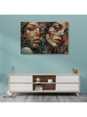 Parçalı Yansıma Kanvas Tablo Modern Duvar Tablosu Ev Dekoru Ev Hediyesi