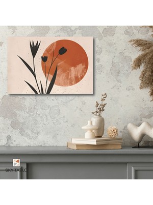 Kırmızı Ayın Altında Kanvas Tablo Modern Duvar Tablosu Ev Dekoru Ev Hediyesi