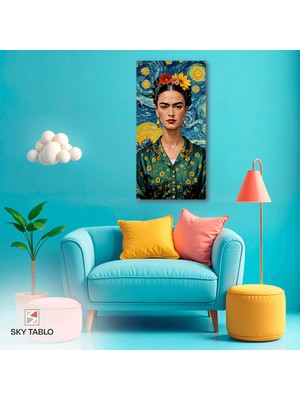 Yıldızların Altında Frida Kanvas Tablo Modern Duvar Tablosu Ev Dekoru Ev Hediyesi