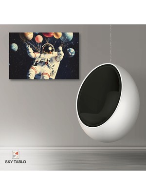 Gezegen Balonları Kanvas Tablo Modern Duvar Tablosu Ev Dekoru Ev Hediyesi