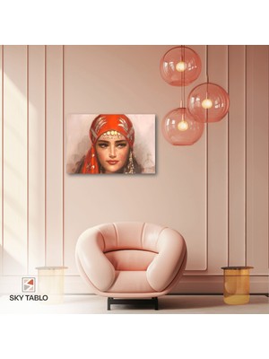 Mahidevran Sultan Portresi Kanvas Tablo Modern Duvar Tablosu Ev Dekoru Ev Hediyesi