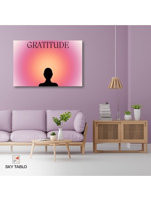 Şükranla Aydınlanma Kanvas Tablo Modern Duvar Tablosu Ev Dekoru Ev Hediyesi
