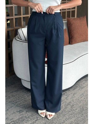 Lacivert Idole Kemerli Pantolon - 3510