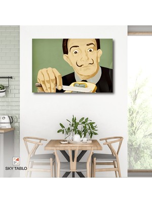 Saatli Ekmek Kanvas Tablo Modern Duvar Tablosu Ev Dekoru Ev Hediyesi
