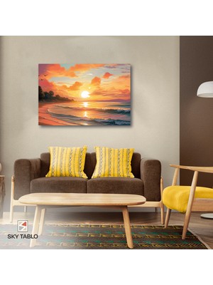 Ufka Dökülen Işık Kanvas Tablo Modern Duvar Tablosu Ev Dekoru Ev Hediyesi