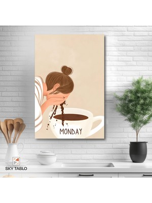 Pazartesi Taktikleri Kanvas Tablo Modern Duvar Tablosu Ev Dekoru Ev Hediyesi