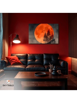 Kanlı Ayın Gölgesinde Kanvas Tablo Modern Duvar Tablosu Ev Dekoru Ev Hediyesi