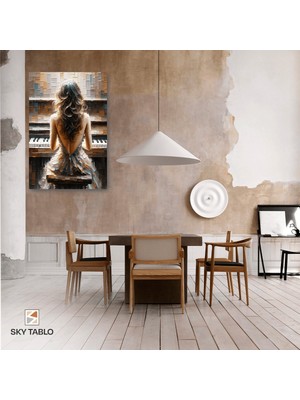 Melodinin Arkası Kanvas Tablo Modern Duvar Tablosu Ev Dekoru Ev Hediyesi