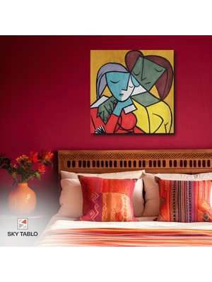 Sessiz Sarılma Kanvas Tablo Modern Duvar Tablosu Ev Dekoru Ev Hediyesi