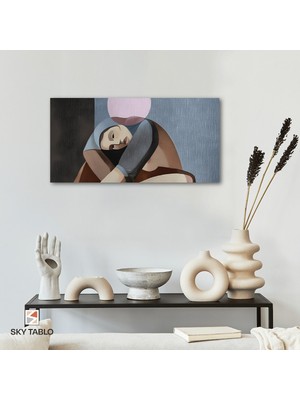 Kendine Sarılan Zaman Kanvas Tablo Modern Duvar Tablosu Ev Dekoru Ev Hediyesi