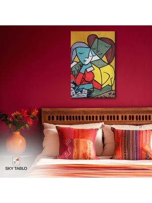 Sessiz Sarılma Kanvas Tablo Modern Duvar Tablosu Ev Dekoru Ev Hediyesi