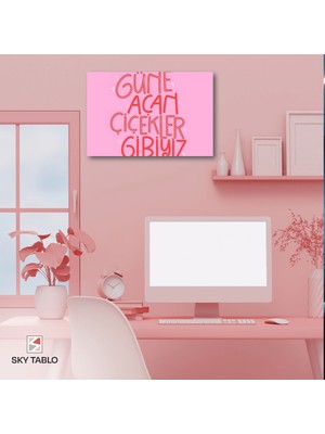 Çiçek Gibi Uyan Kanvas Tablo Modern Duvar Tablosu Ev Dekoru Ev Hediyesi