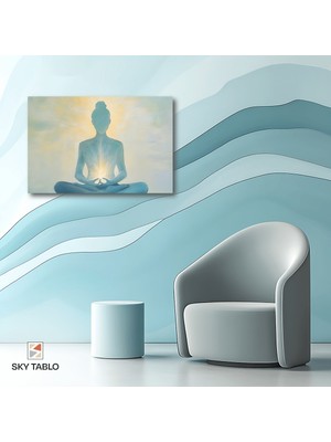 Mavi Meditasyon Kanvas Tablo Modern Duvar Tablosu Ev Dekoru Ev Hediyesi