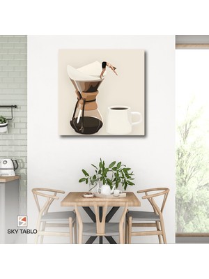 Kafeinle Serbest Dalış Kanvas Tablo Modern Duvar Tablosu Ev Dekoru Ev Hediyesi