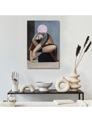 Kendine Sarılan Zaman Kanvas Tablo Modern Duvar Tablosu Ev Dekoru Ev Hediyesi