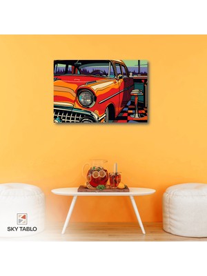 Retro Rüyası Kanvas Tablo Modern Duvar Tablosu Ev Dekoru Ev Hediyesi