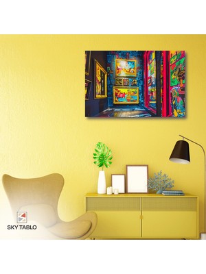 Renkli Paralel Evren Kanvas Tablo Modern Duvar Tablosu Ev Dekoru Ev Hediyesi