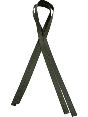 Angel Çanta Aksesuar Slim Model 70X1.2 cm Suni Deri Haki Yeşil Renk Çift Çanta Sapı