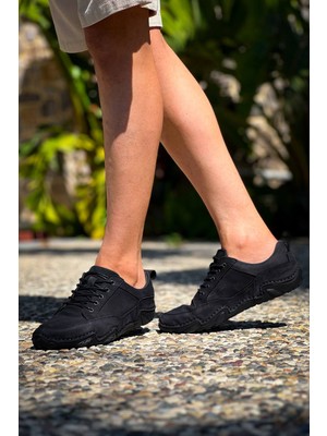 Kbdx1 Kuback Siyah Deri Günlük Erkek Ayakkabı