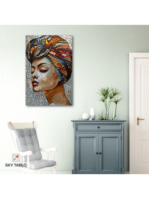 Taşlarda Kadın Kanvas Tablo Modern Duvar Tablosu Ev Dekoru Ev Hediyesi