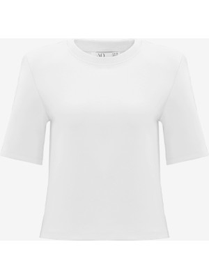 Açelya Okcu Premium Pamuklu Kısa Kol Vatkalı Kadın Tişört