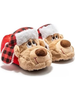 Twigy Tw Goldi Bej Panduf %100 Tekstil Materyal Erkek Çocuk Desenli Konforlu Ayakkabı