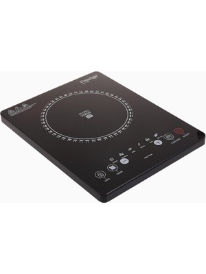 Prestıge Kızılötesi Tekli Ocak, 2000W, 8 Kademeli, Siyah Kristal Plaka