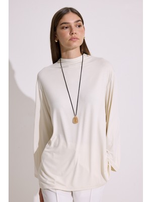Dökümlü Uzun Kol Bluz Inci