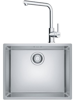Franke Mrx 110-50 Paslanmaz Çelik Evye, Lina L Krom Spiralli Armatür Set